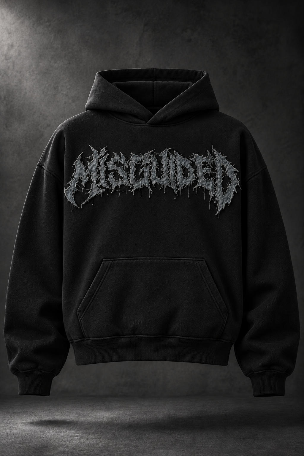 Stealth Misguided Hoodie, front