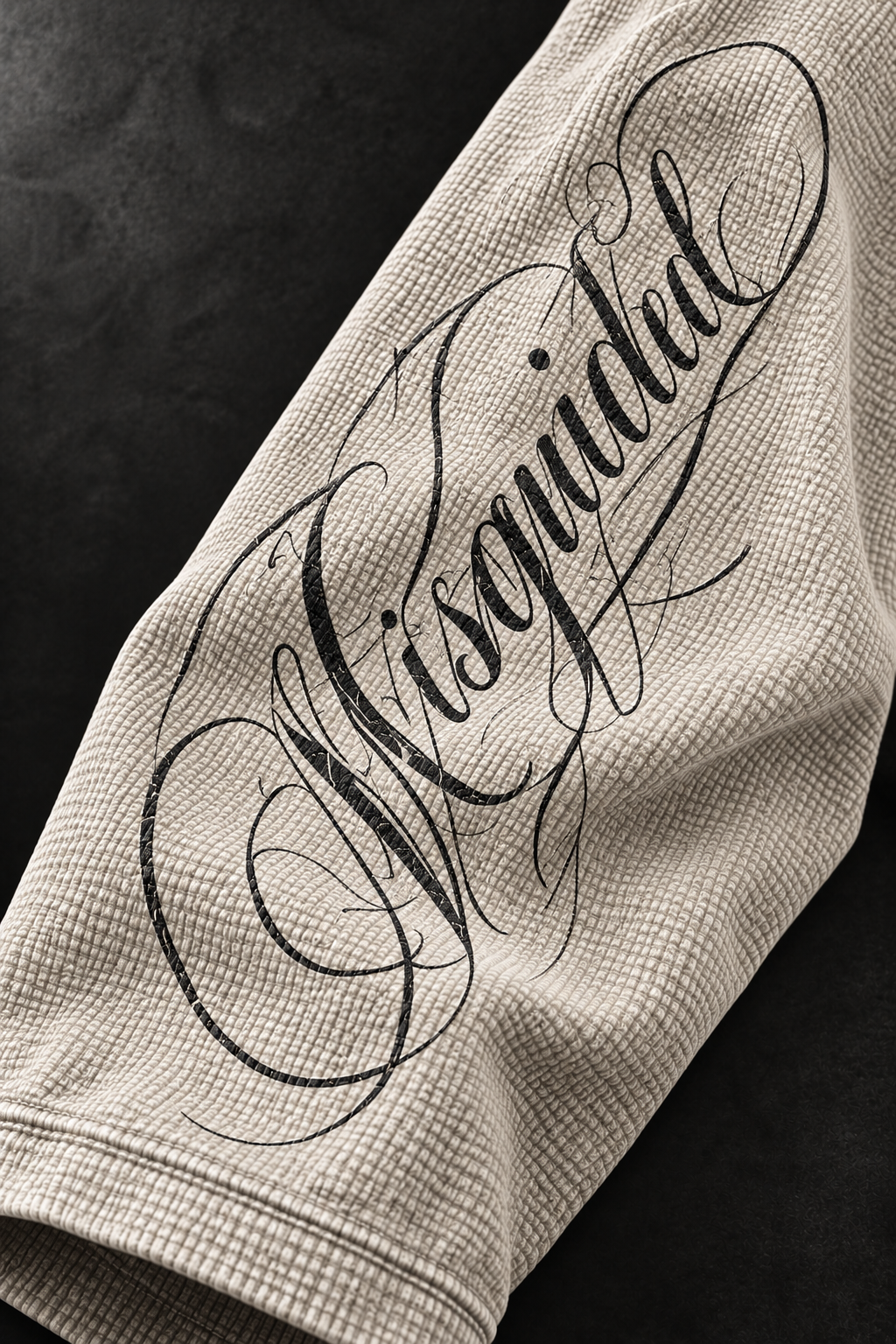 Sleeve print close-up