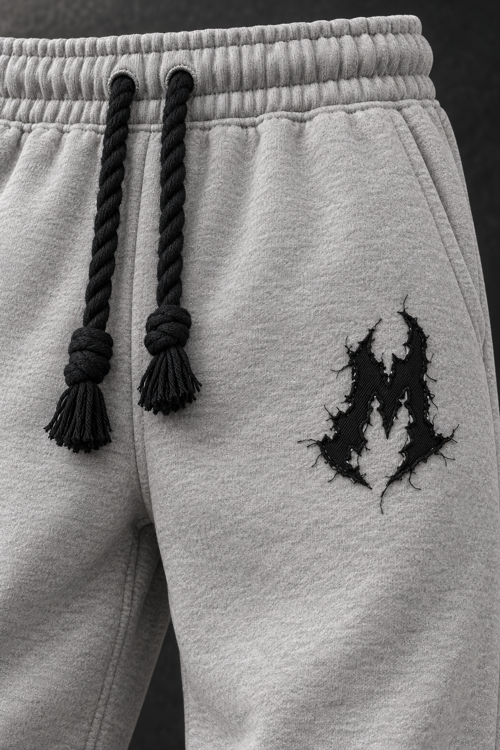 Wanted Tracksuit Grey & Black, patch close-up