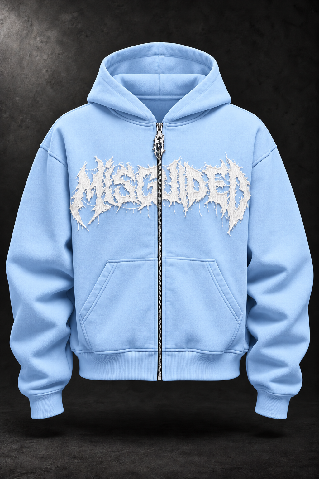 Wanted Zip-Up Baby Blue / White, front