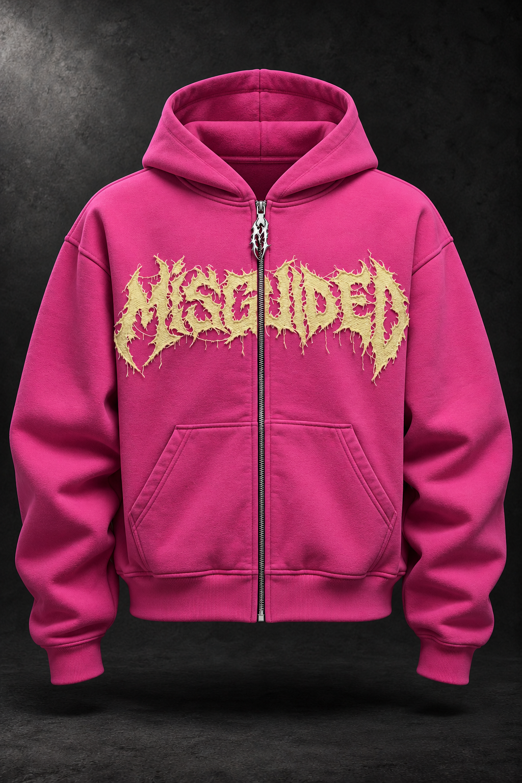 Wanted Zip-Up Pink / Yellow, front